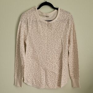 Old Navy Chetah Beige Thermal PJ Set